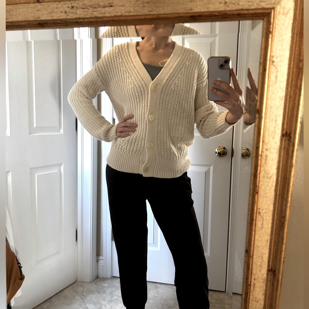 Banana Republic Cream Oversized Chunky Knit Sweater / Cardigan XXS Women’s